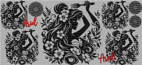 16oz black and white-B 67